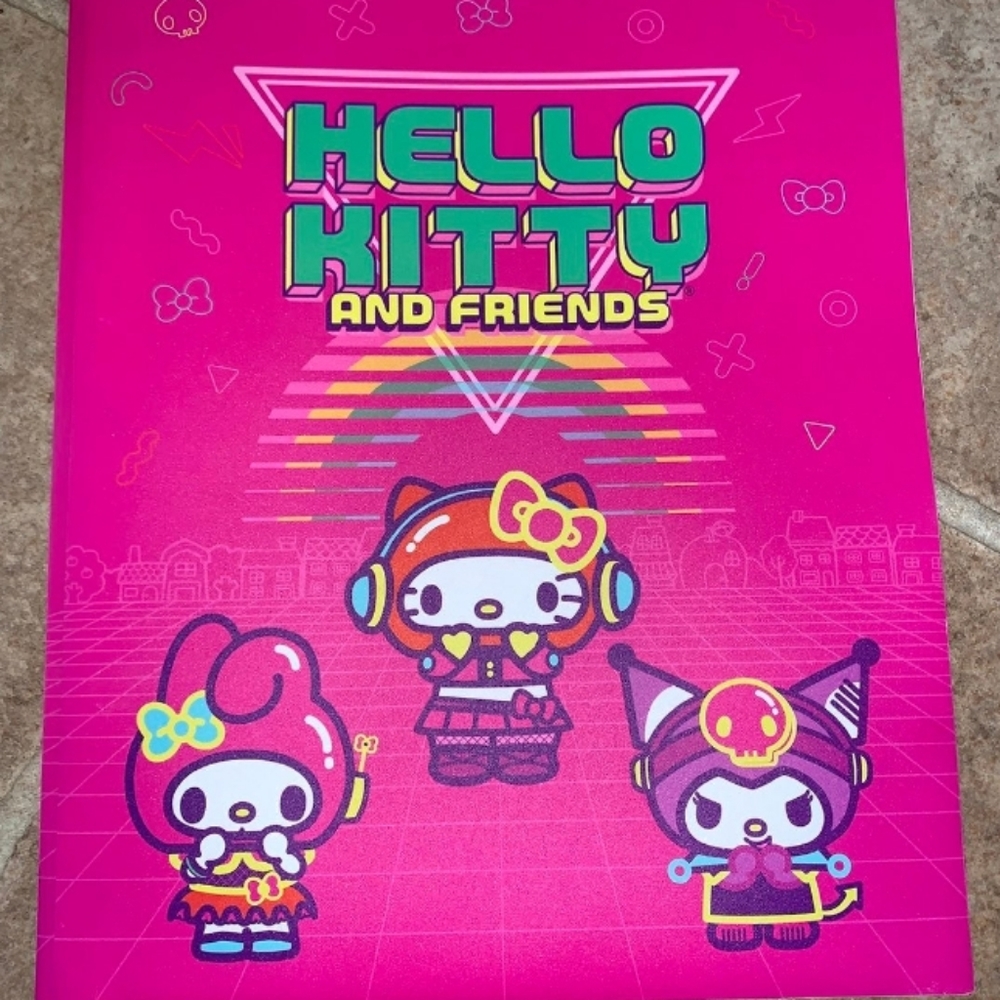 New HELLO KITTY and Friends hot pink poly folder cute school office Sanrio